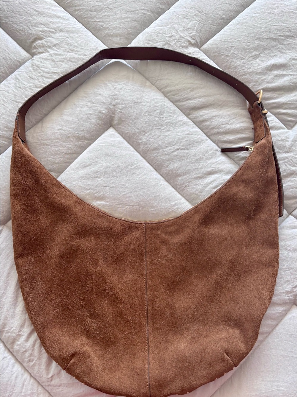 Brown Suede Hobo Shoulder Bag - Madewell - Picture 2 of 6